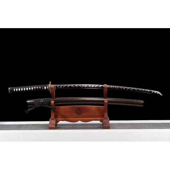 hand forged Japanese katana swords/functional/sharp/ 黑泽/T4