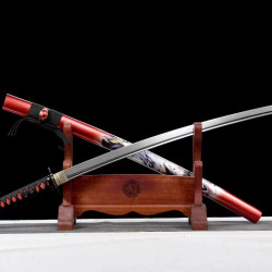 hand forged Japanese katana swords/functional/sharp/ 鹤顶红/T6