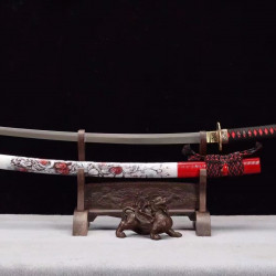 hand forged Japanese katana swords/functional/sharp/ 牡丹花/HW24