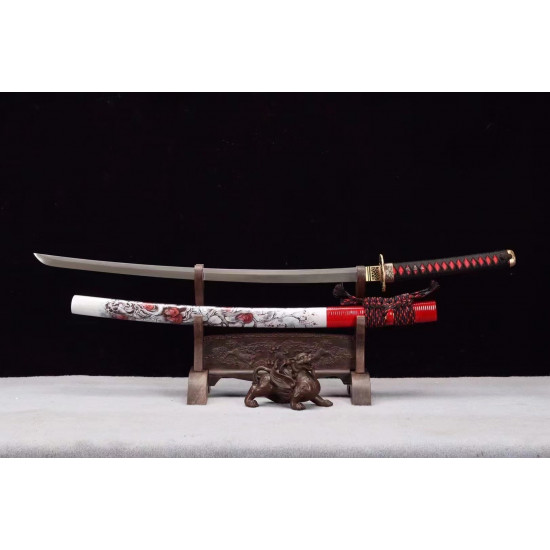 hand forged Japanese katana swords/functional/sharp/ 牡丹花/HW24